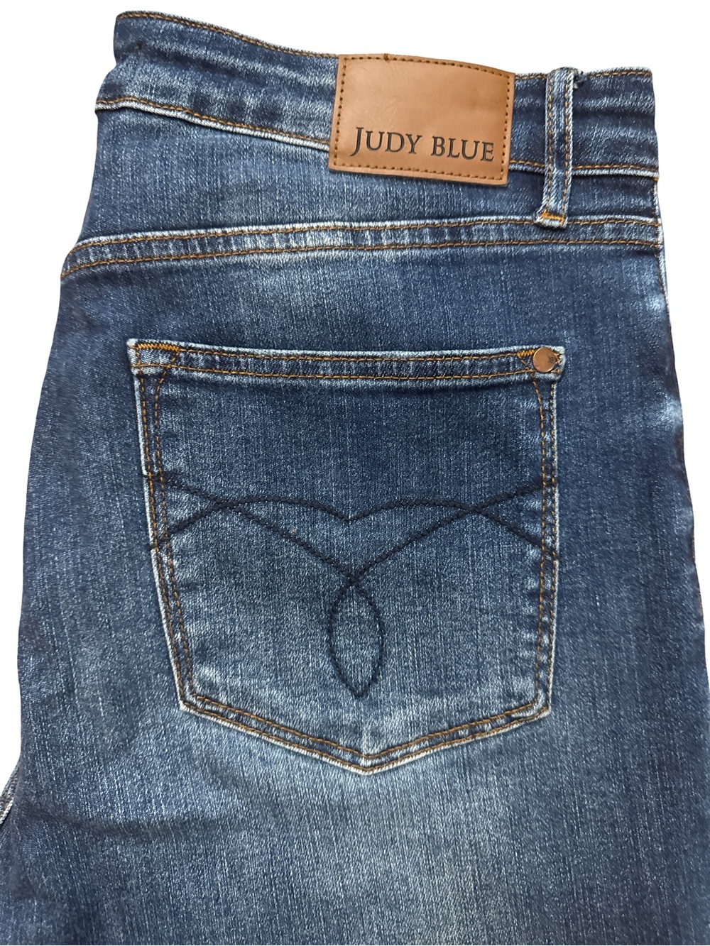 Judy Blue Women’s Wide Crop Denim Jeans Size‎ 11|30 Stretch Logo Casual Mommy